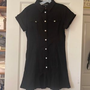 Button Up Collar Dress